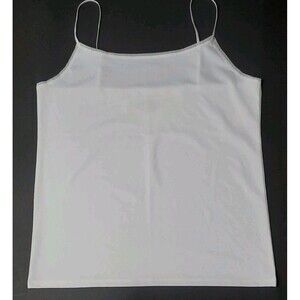 Ann Taylor XXL White Adjustable Spaghetti Straps Tank Top Cami Layering